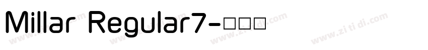 Millar Regular7字体转换